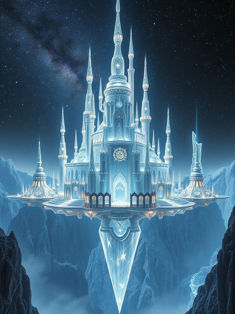 Celestial Crystalline Metropolis in a Sci-Fi Dreamscape