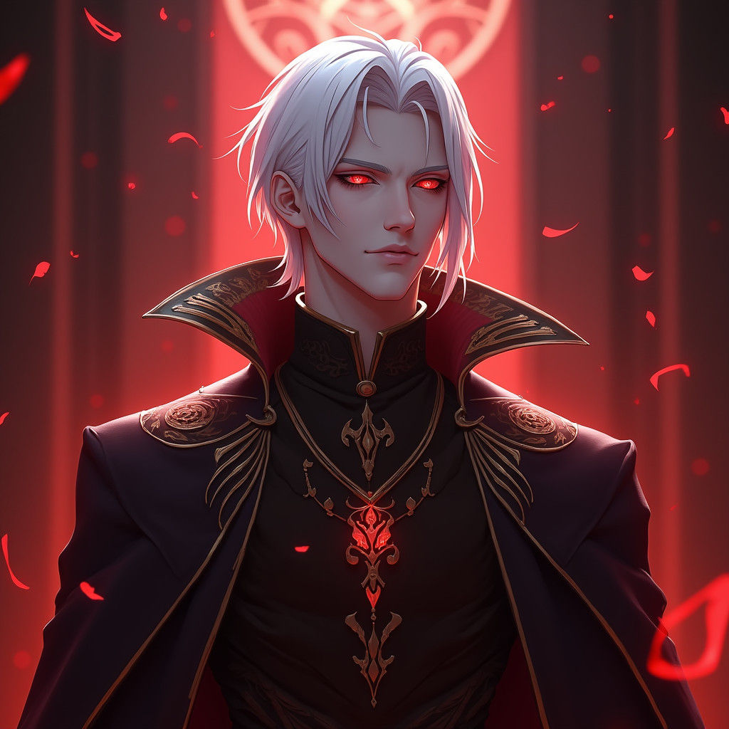 Mysterious Vampire Prince in Dark Fantasy Portrait