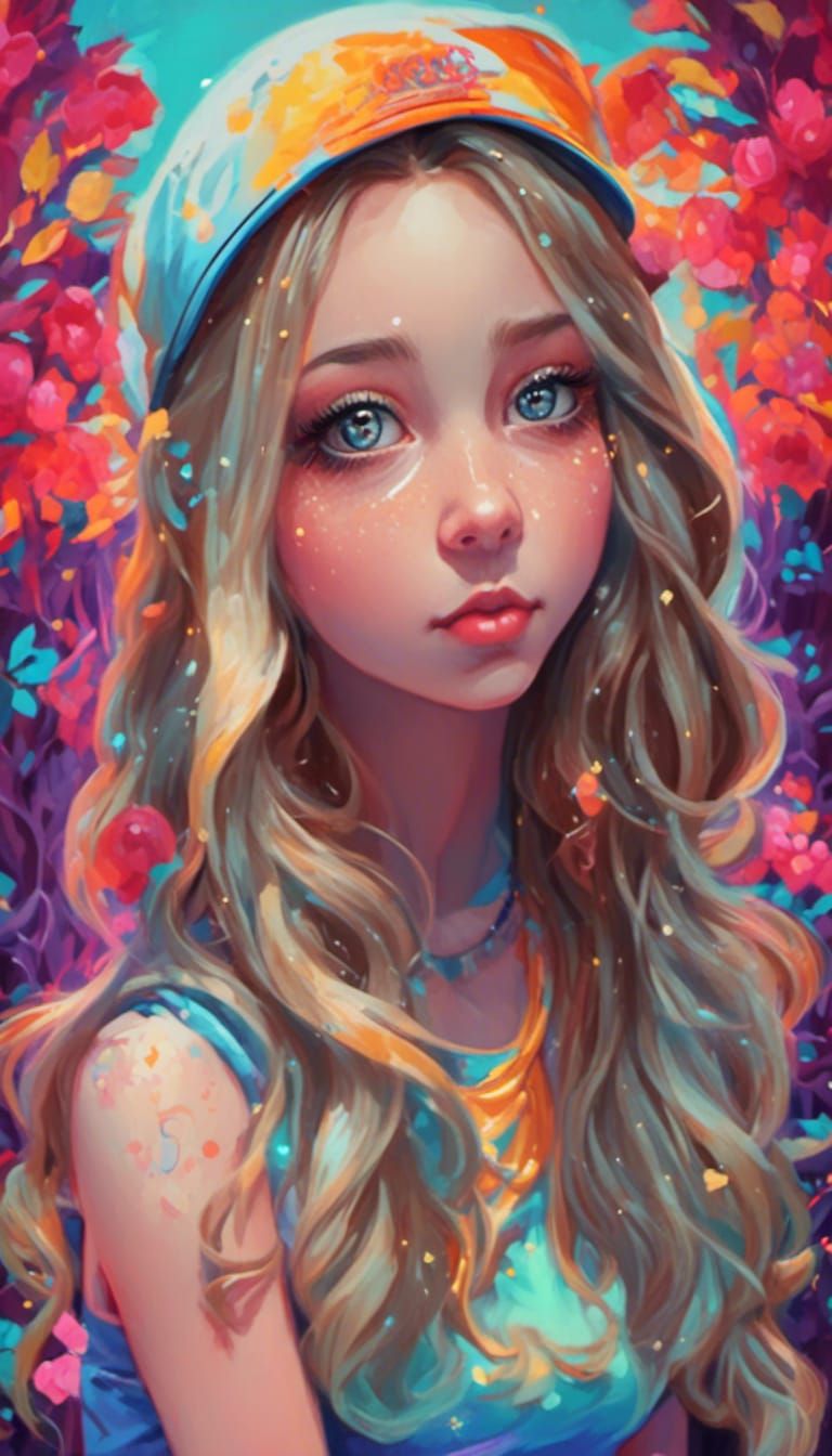 Psychedelic Skater Portrait