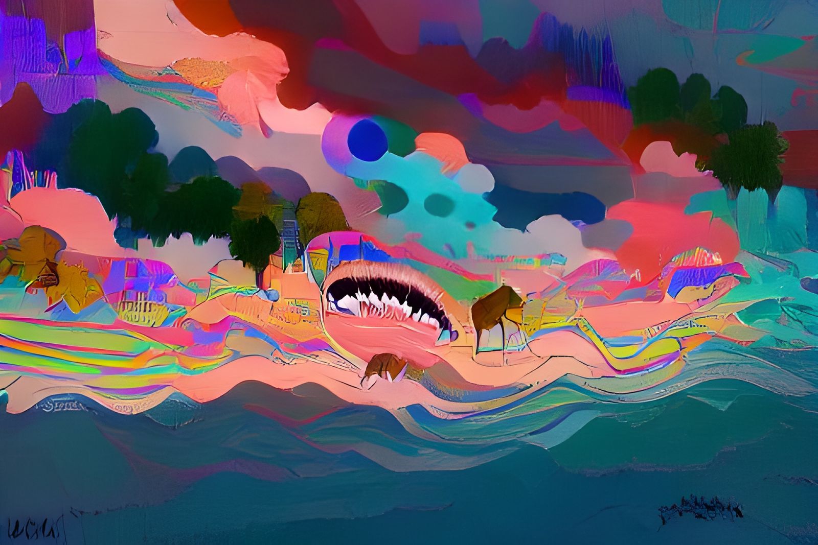Colorful Fever Dream by J.G. Quintel