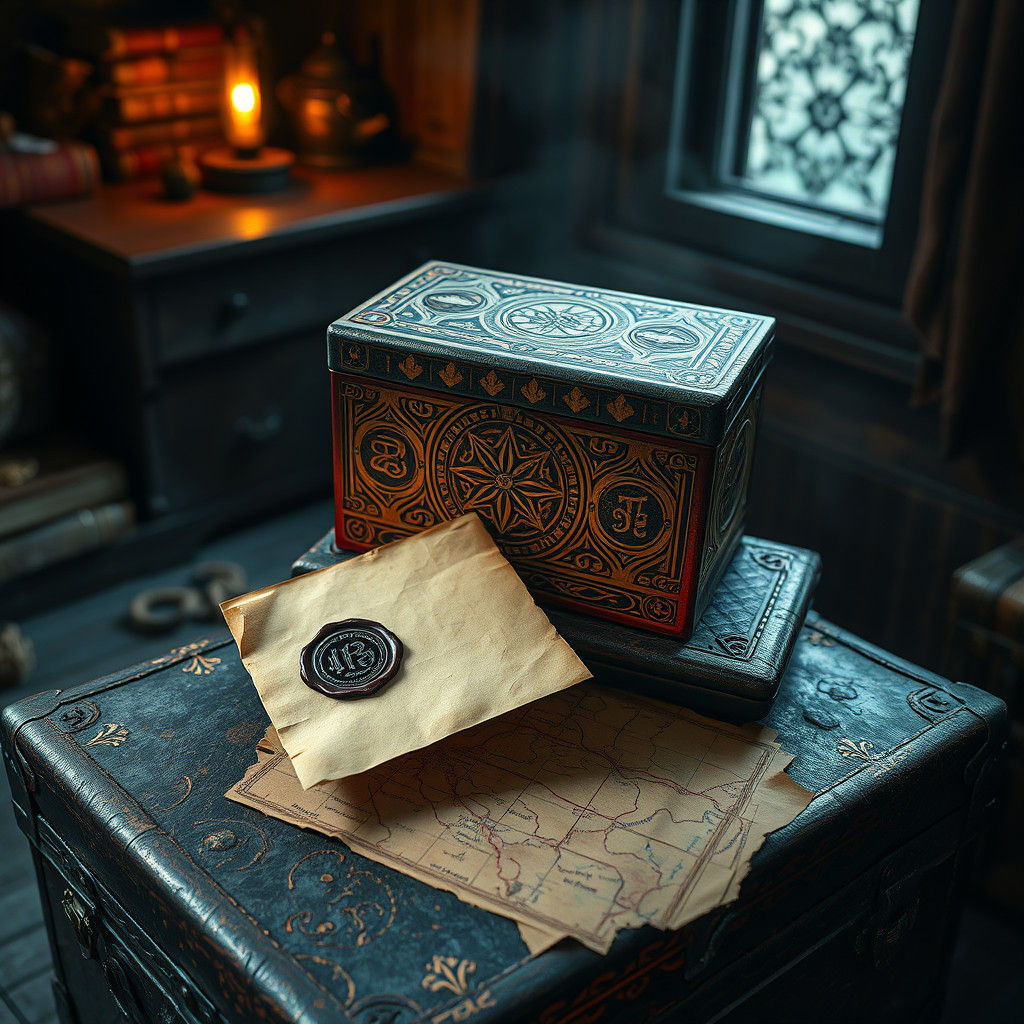 You stumble upon a mysterious box in your attic that contains a letter and a map that supposedly lead to a forgotten mem...