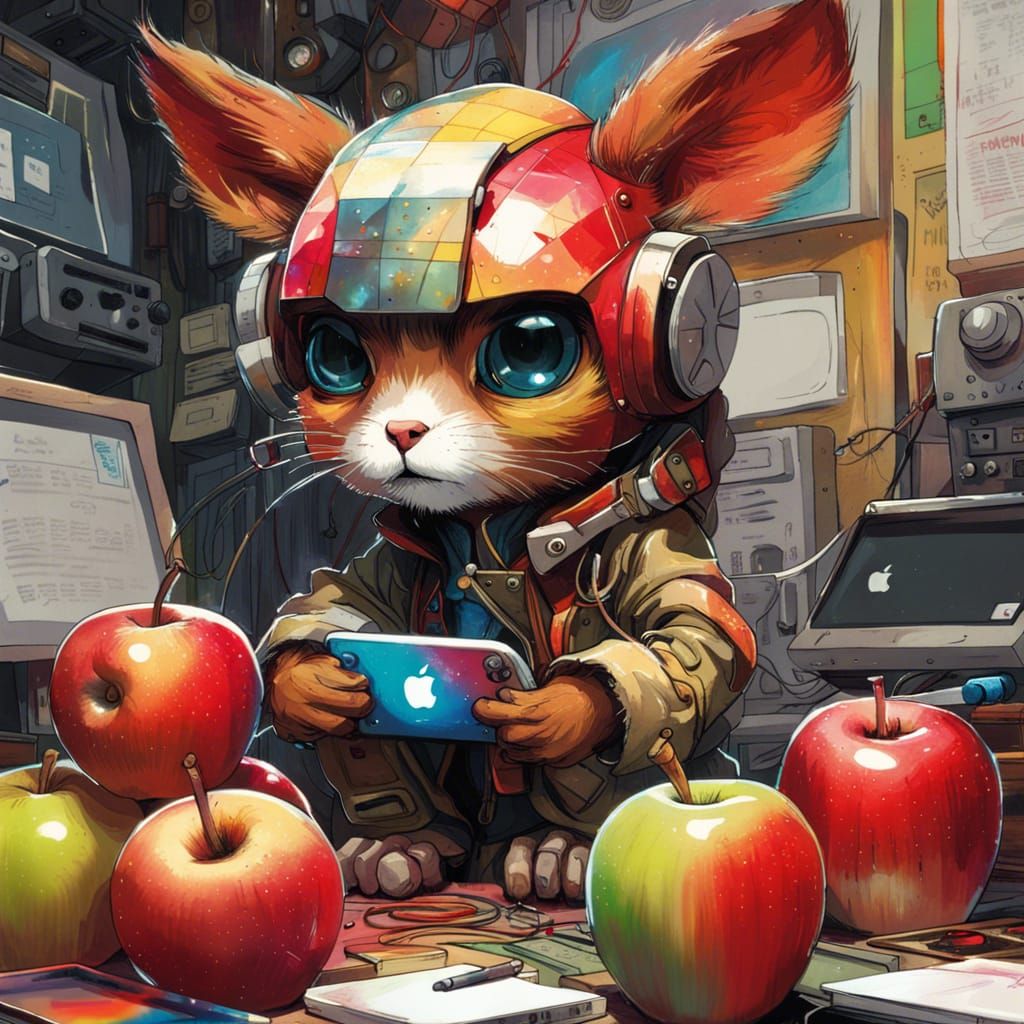 Anthro Apple on Macintosh, Digital Art