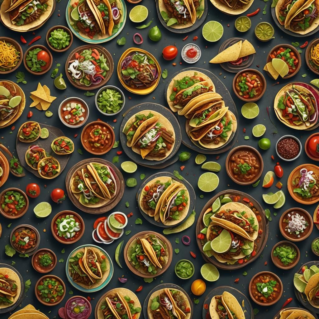 Delicious Tacos Displayed as Digital Art
