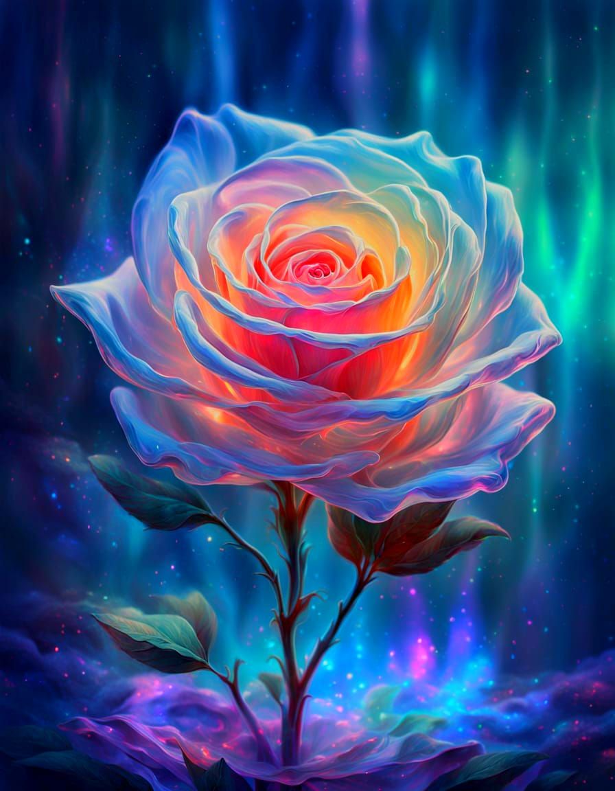 Iridescent Glass Rose