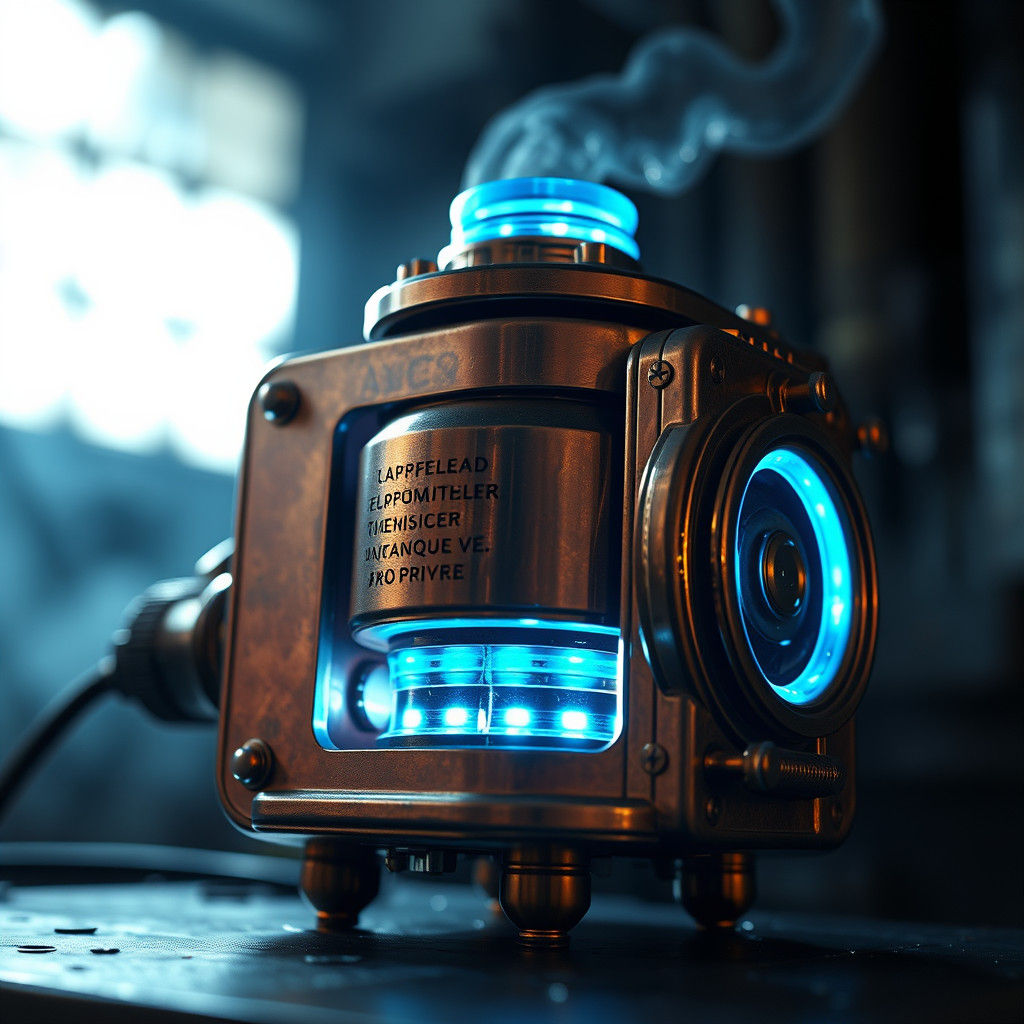 Copper Flux Capacitor in Hyperrealistic Style