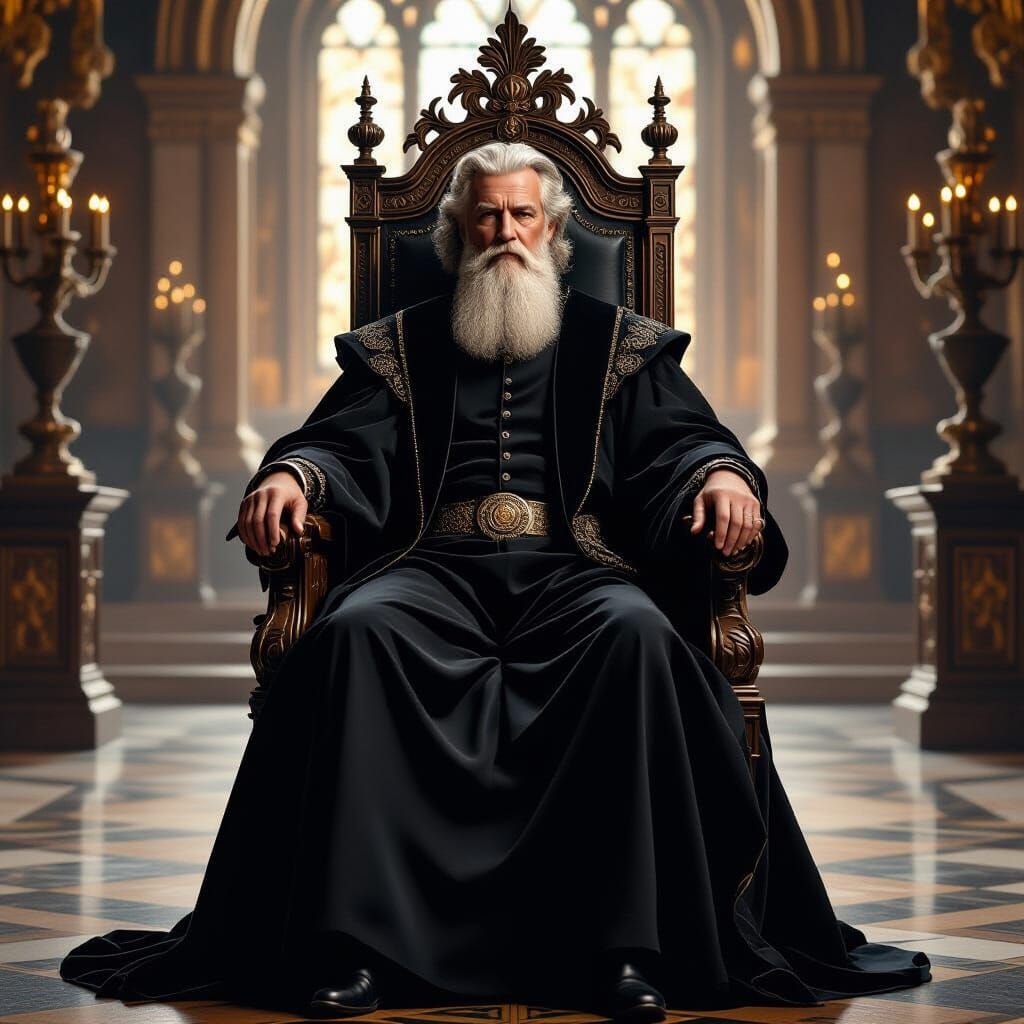 Renaissance Man in Throne Room, Dürer Style