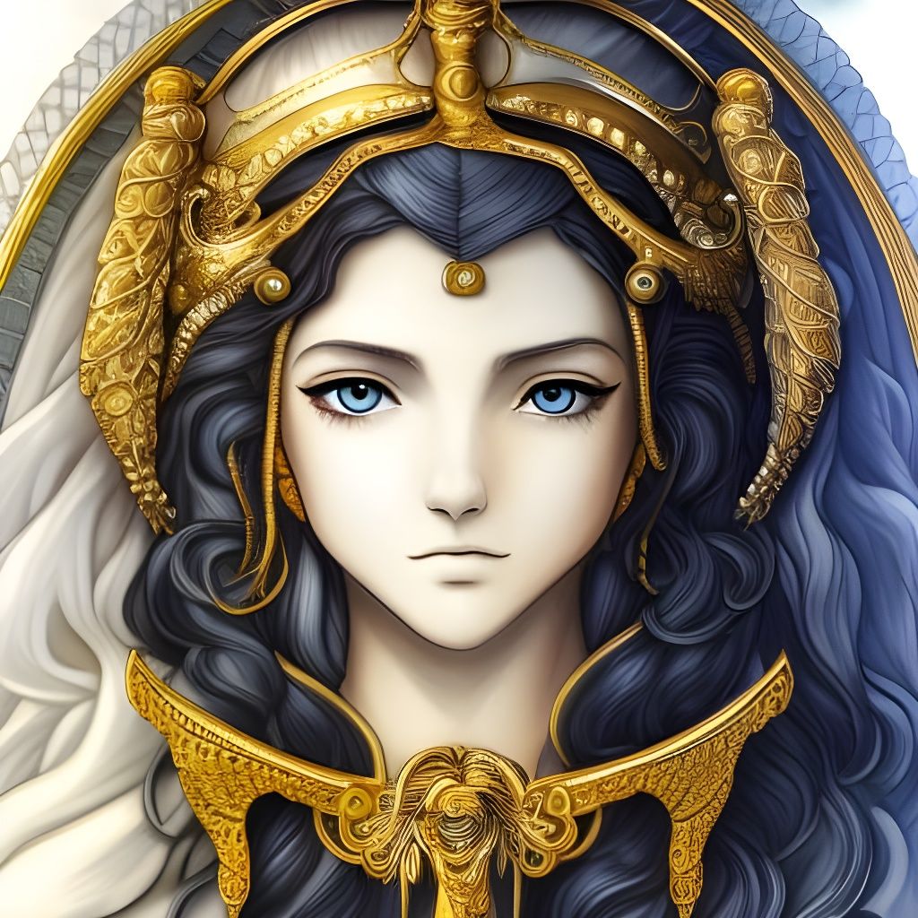 Athena: Goddess of Wisdom and War in Studio Ghibli Style