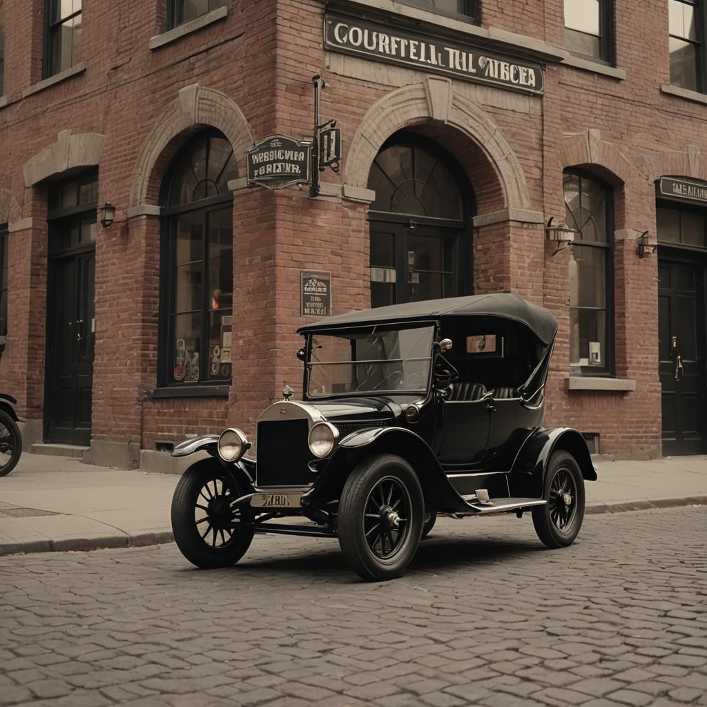 Vintage Car in Film Noir Style, 8k Resolution