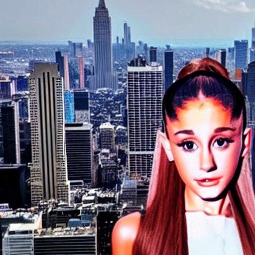 Giant Figure Dominates Cityscape