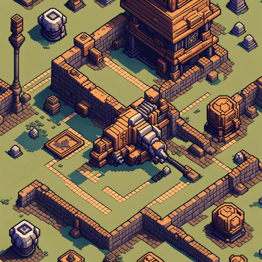 Isometric Pixel Art Flying Mech Token