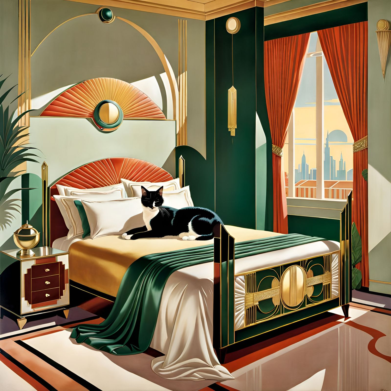 Art Deco bedroom