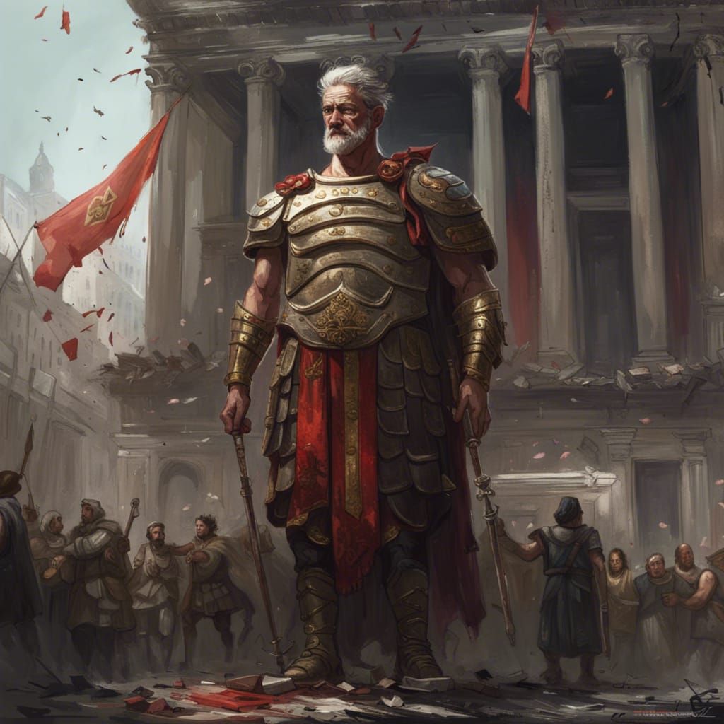 Detailed Portrait of a Roman Senator