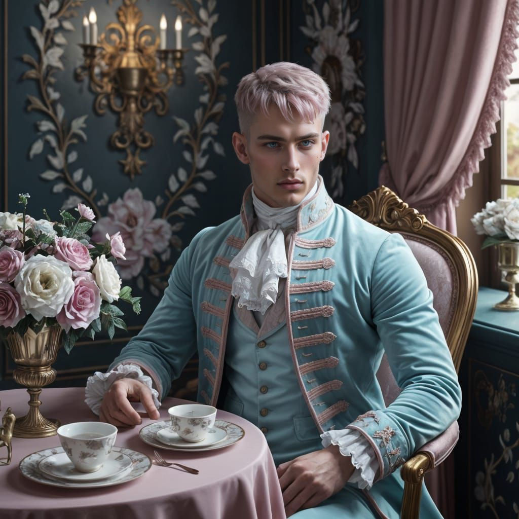 Aristocratic Gentleman in Rococo Elegance