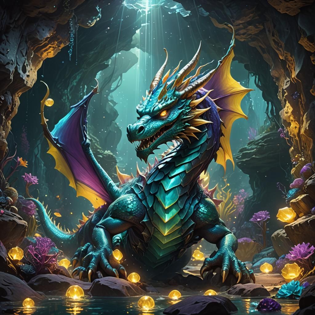 A turquoise water dragon.