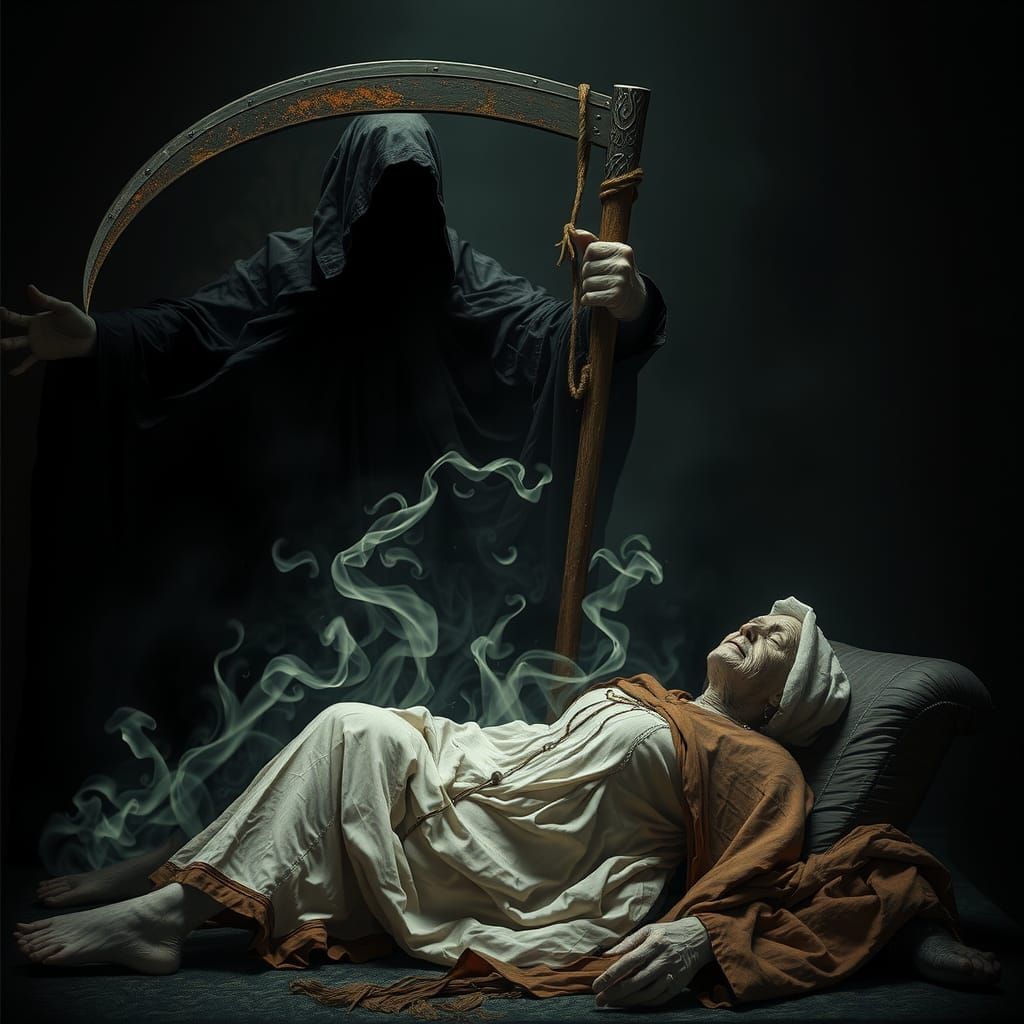 Soul Reaper in Dark Gothic Illustration Style