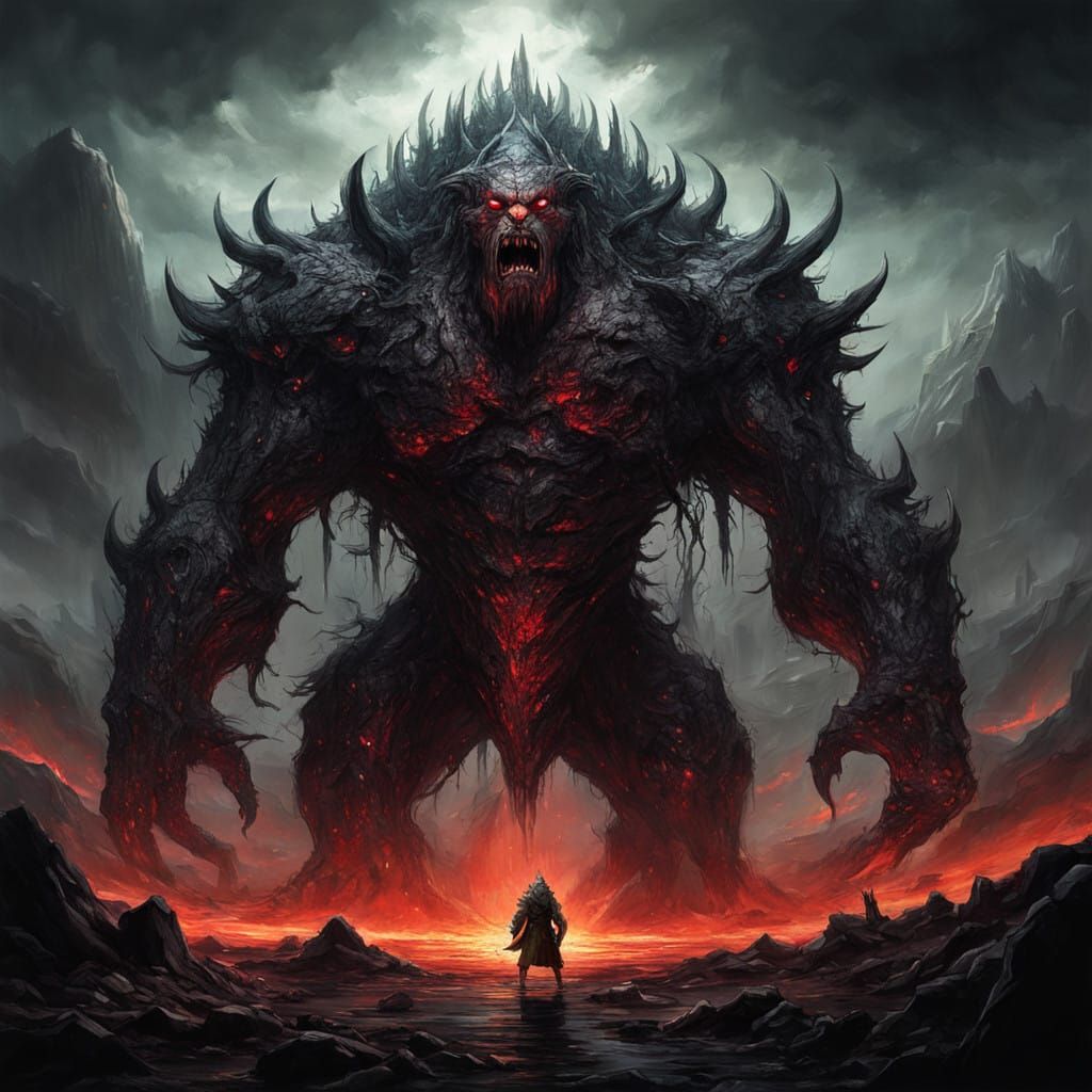 Colossal Crystal Wyrm Radiates Dread in Dark Landscape