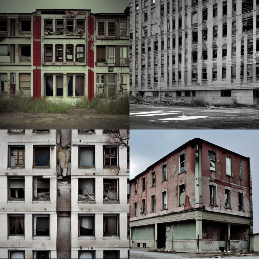 Animated GIF: Abandoned Buildings with Music
