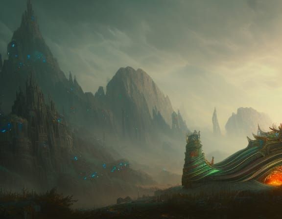 Detailed Matte Painting of a Male Figure