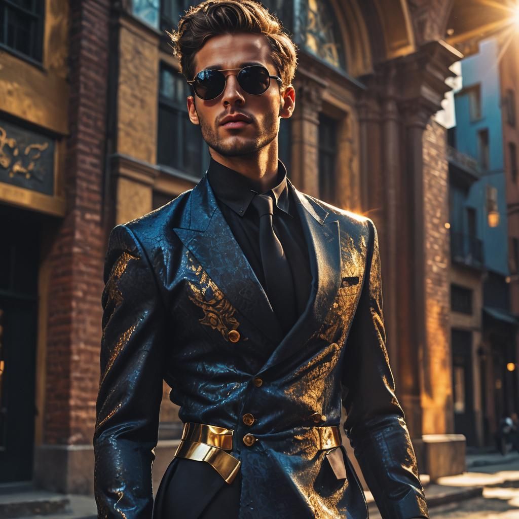 High Fashion Portrait with Dramatic Lighting