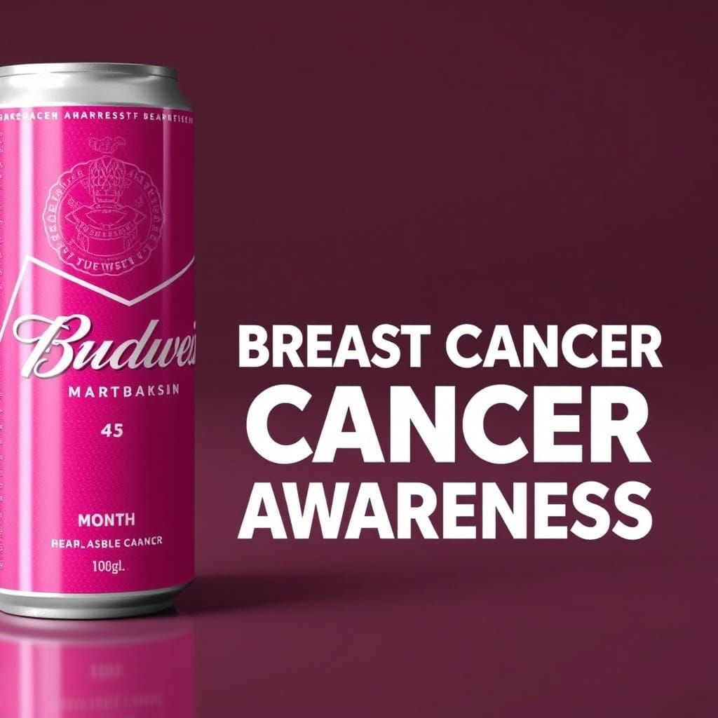 Pink Budweiser Can for Breast Cancer Awareness