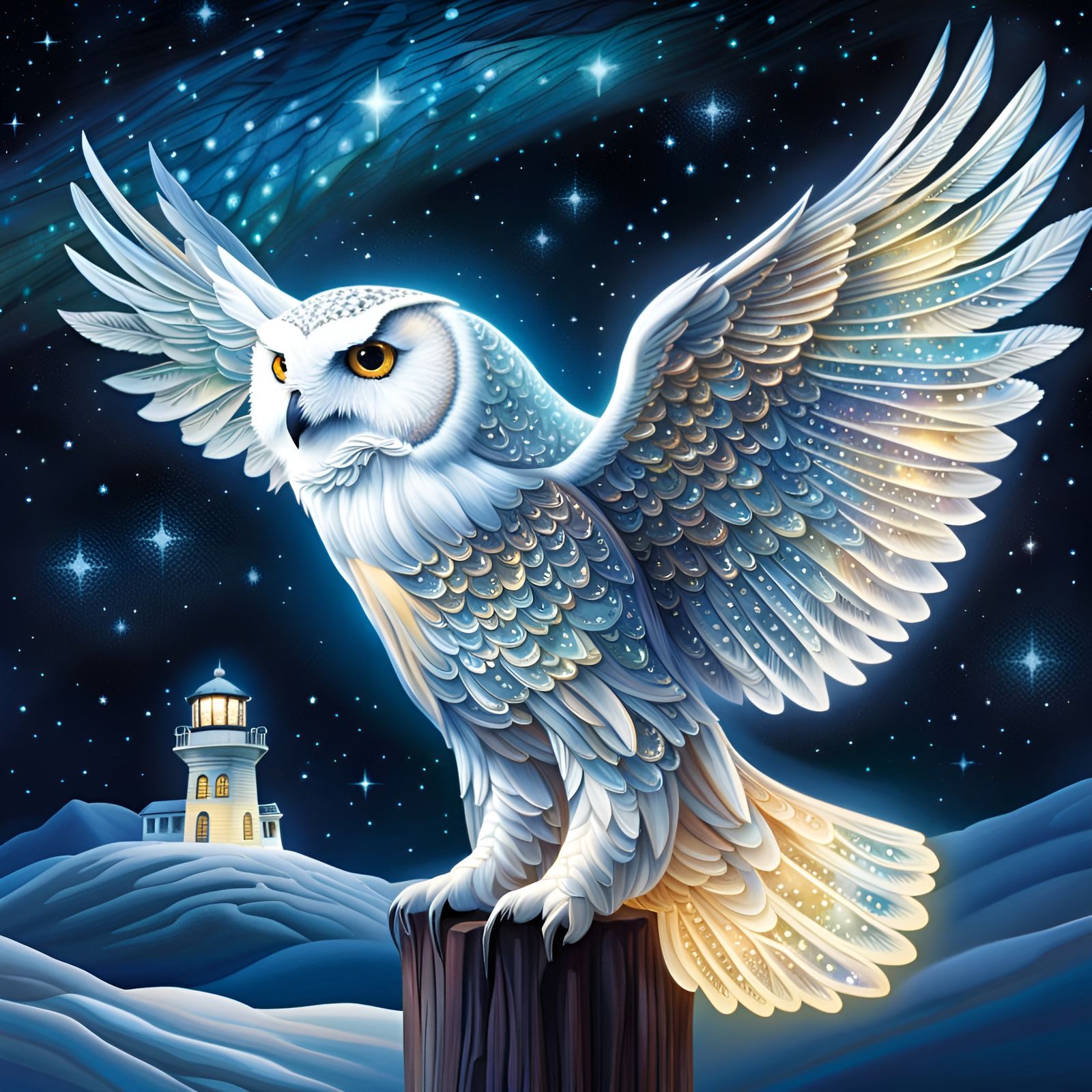Magical Snow Owl 🦉 ❄️