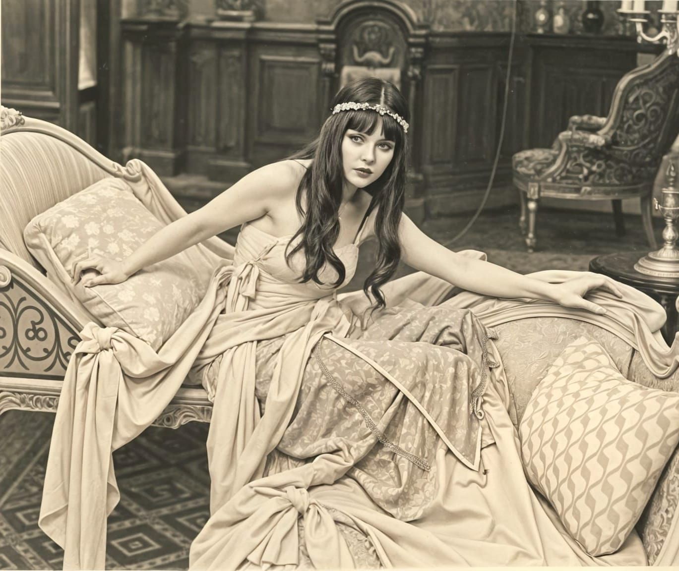 Vintage Photograph of an Old Hollywood Vamp Actress