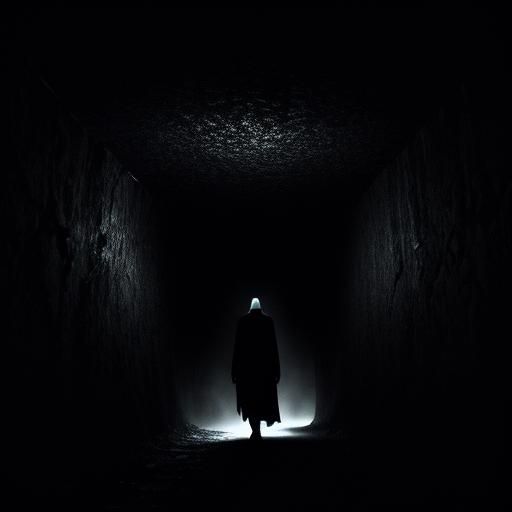 Dark Psychedelic Tunnel in Cinematic Style