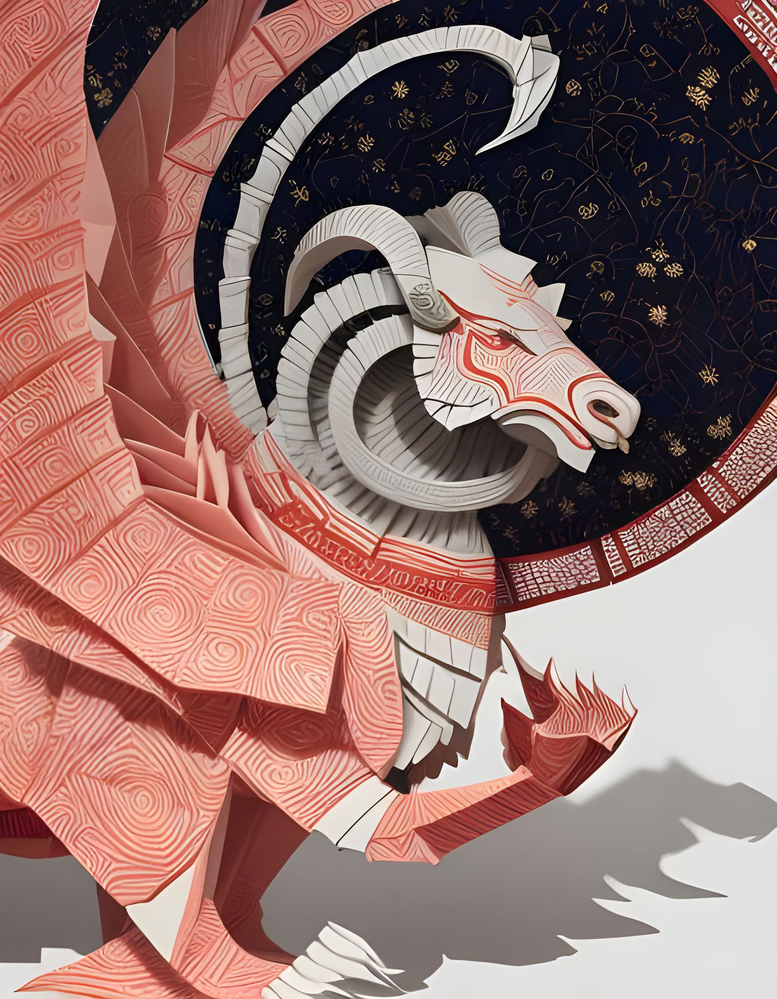 Chinese Paper Cutting: Zodiac Ram Aries