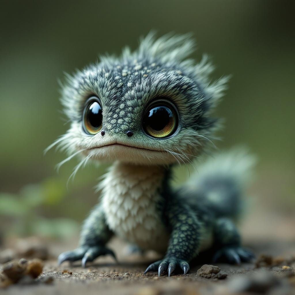 Feathered Serpent Creature in Digital Art Style