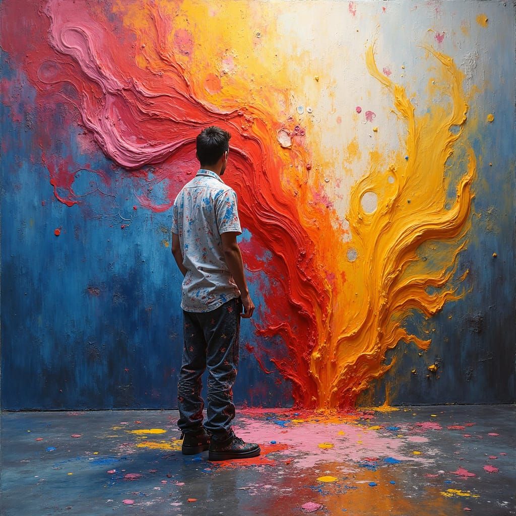 Painter Captures Creative Flow in Impasto Oil Style