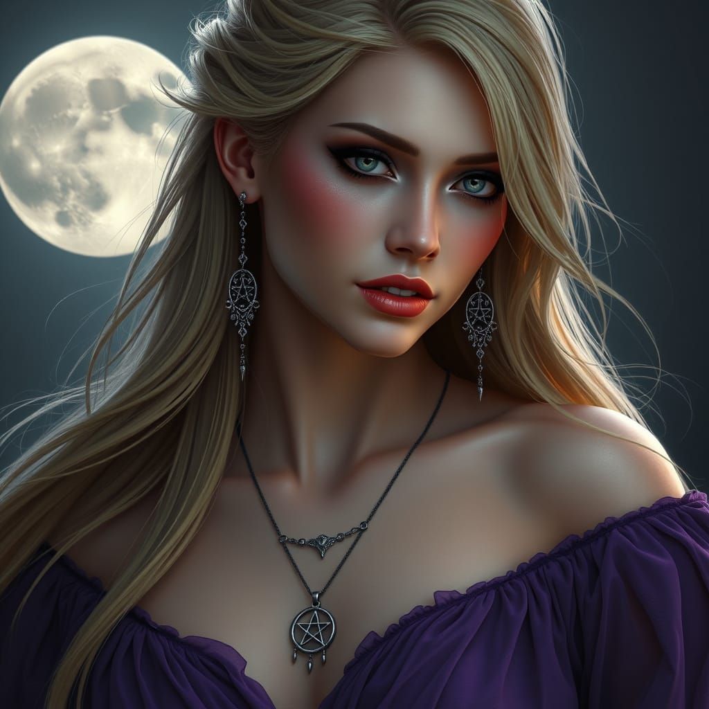 Goddess of Whispers in Celestial Hues