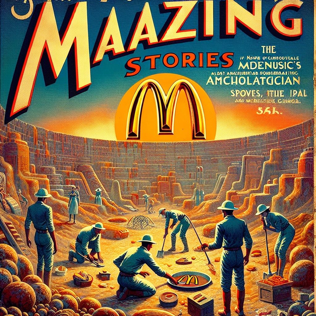 Retro Pulp Magazine Cover: McDonald's Discovery