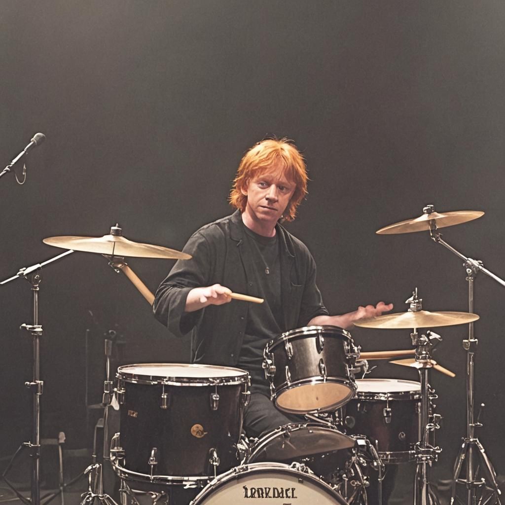 Ron Weasley Plays a Large Drumset