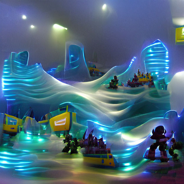 Glistening Sea Generated from Simple Prompt