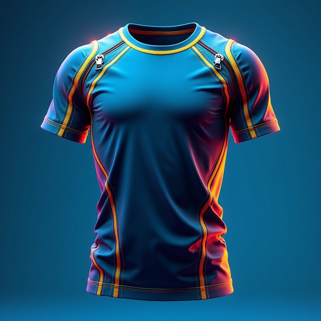High-Tech Modular T-Shirt with Futuristic Design