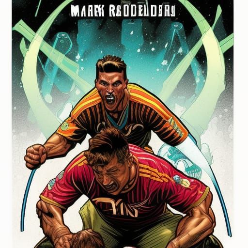 Ronaldo in Comic Book Art Style