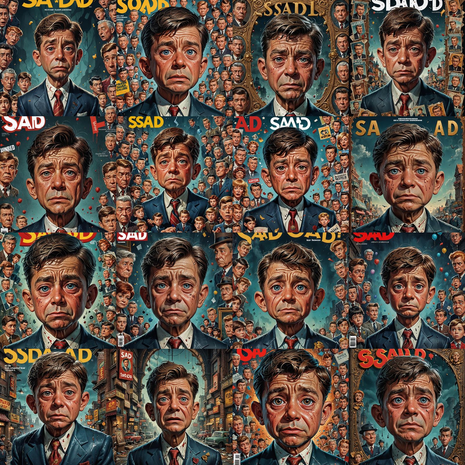 Alfred E. Neuman Cries on Sad Magazine Cover