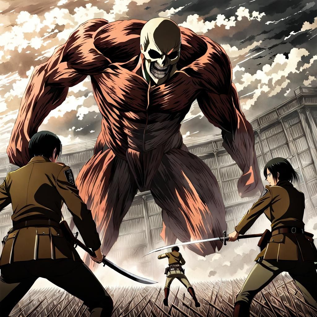 Attack on Titan - Anti-Personnel Control Squad fighting a Ti...
