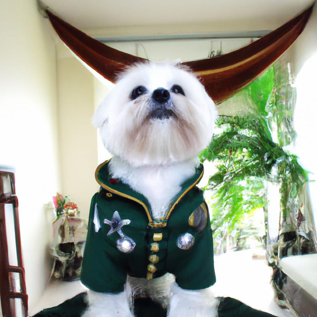 Maltese Dog as Five-Star General