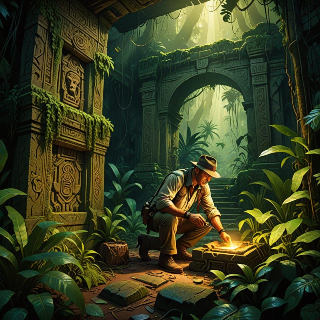 Archeologist Unearths Ancient Artifact in Jungle Temple