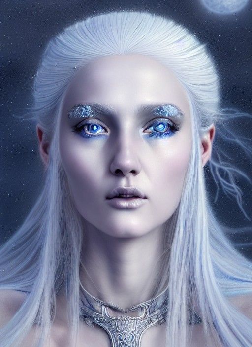 Roman Winter Goddess in Digital Art Style