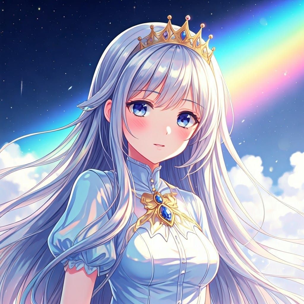 Dreamy Princess in Vibrant Iridescent Chrome