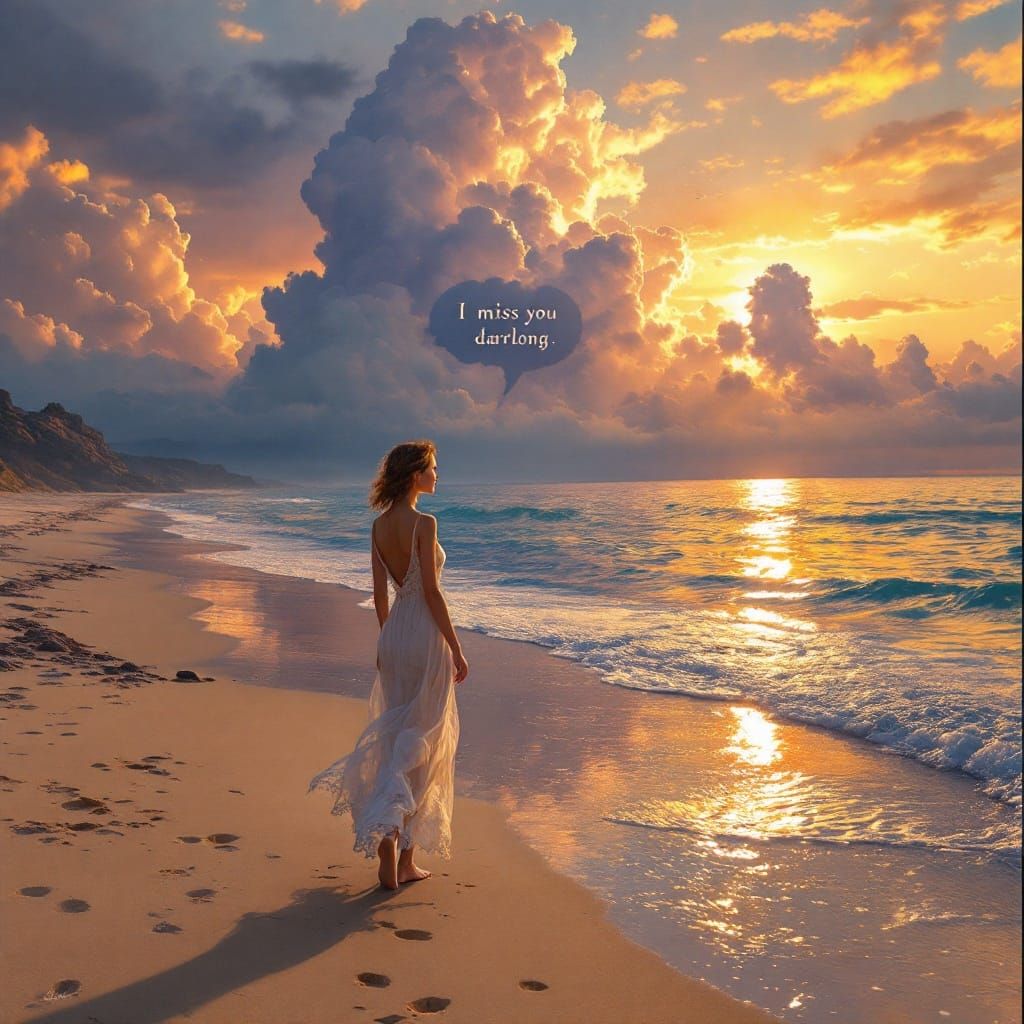 Sunset Beach Remembrance: Ethereal Vision