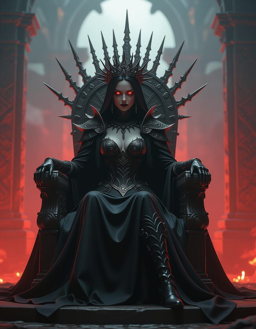Laura, Supreme Demon Leader, on Throne of Bone