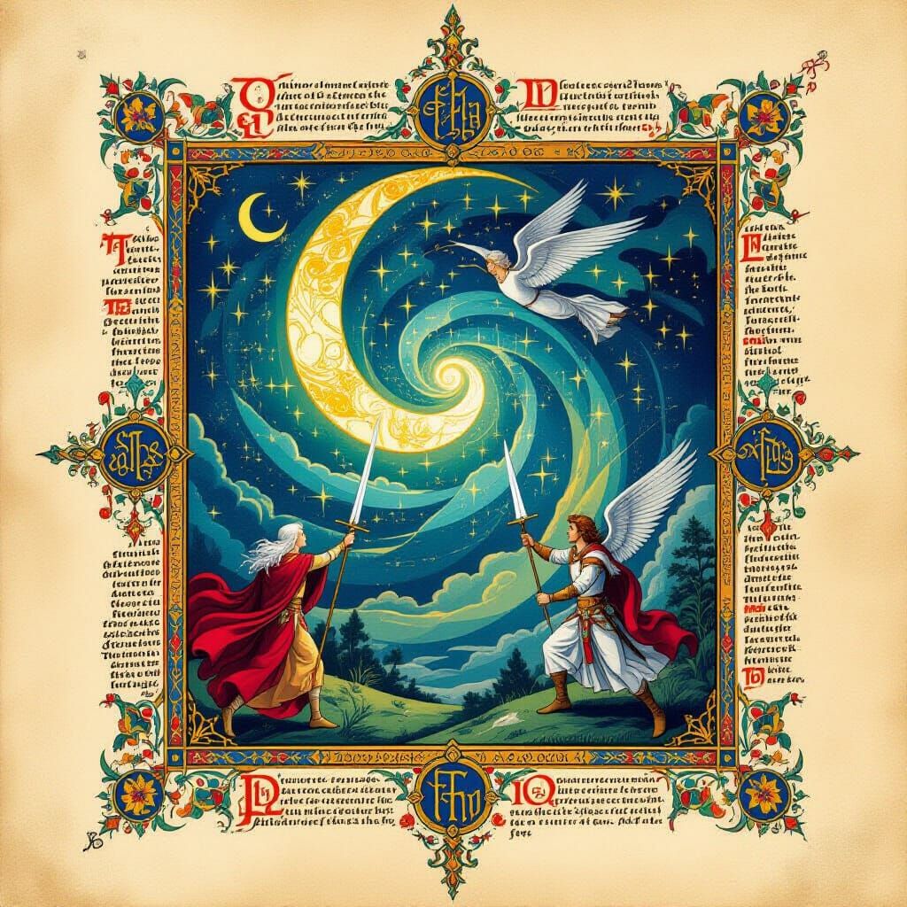 Hero's Journey Monomyth on Ancient Scroll