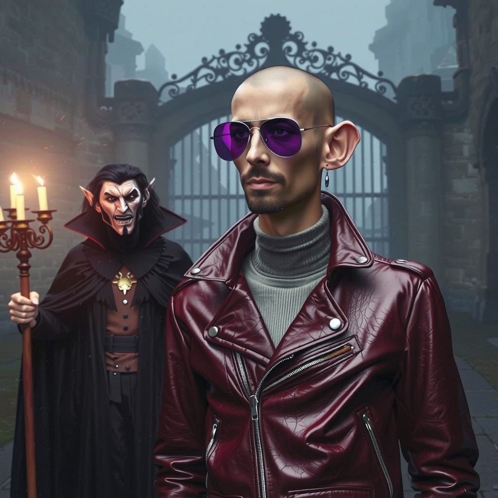 Dracula greets Andrew Tate in Transylvania