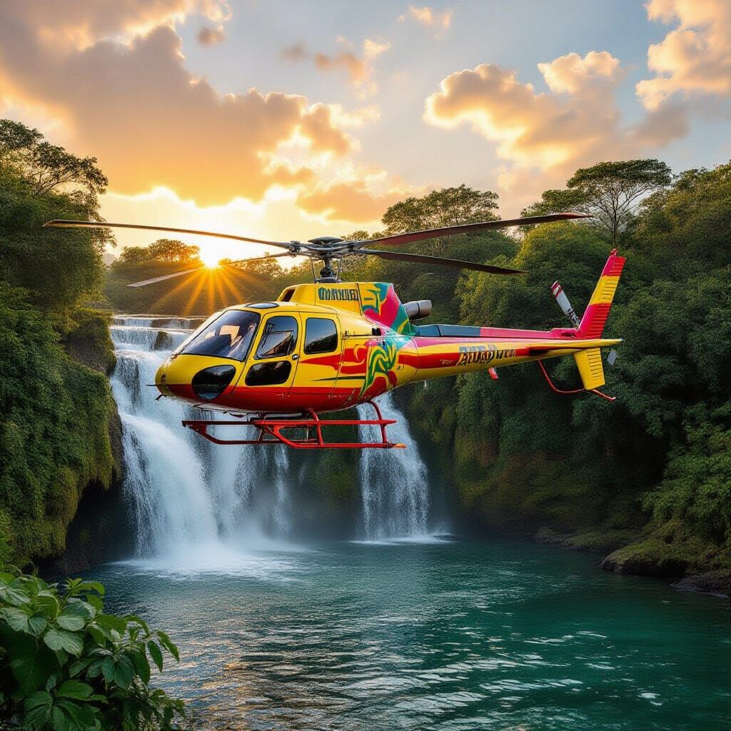 Rasta Spaceship Over Dunn's River Falls