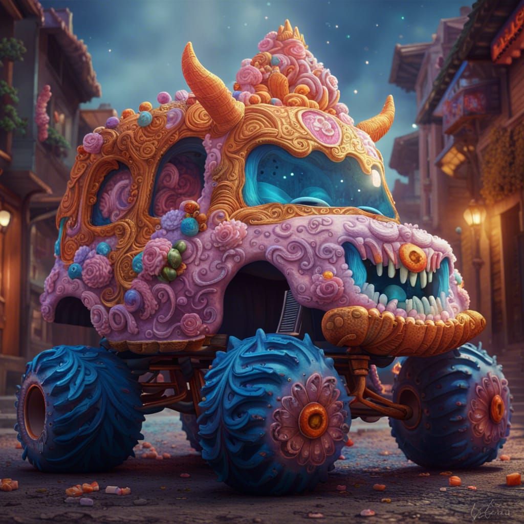 Baroque Monster Truck with Cosmic Marshmallow Scales