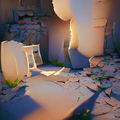 Dramatic 3D Render of Ancient Ruins