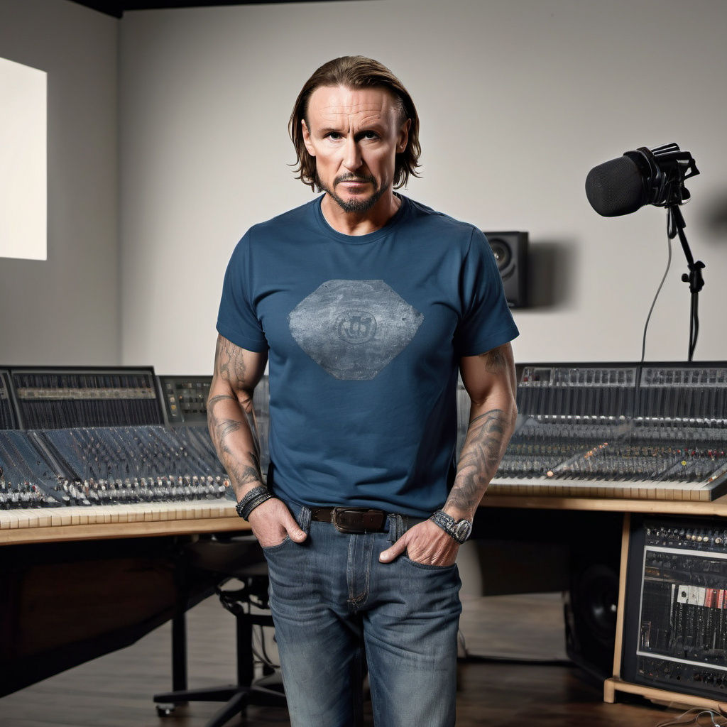 Audio Engineer Portrait in Modern Recording Studio